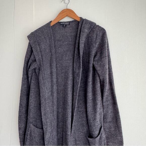 Barefoot Dreams Cozychic lite Resort cardi with hood blue size medium - Picture 2 of 8